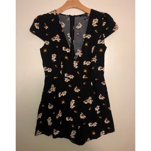 black floral romper